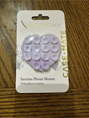 LoveShackFancy Lavender Heart Suction Phone Mount
